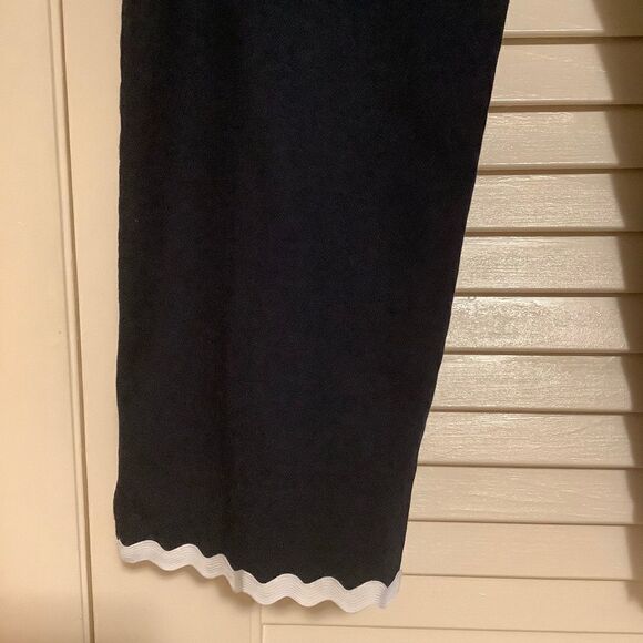𝅺TALBOTS SLIM CROPPED  NAVY BLUE WOMAN COTTON PANTS SIZE US 16​​ - Picture 2 of 10